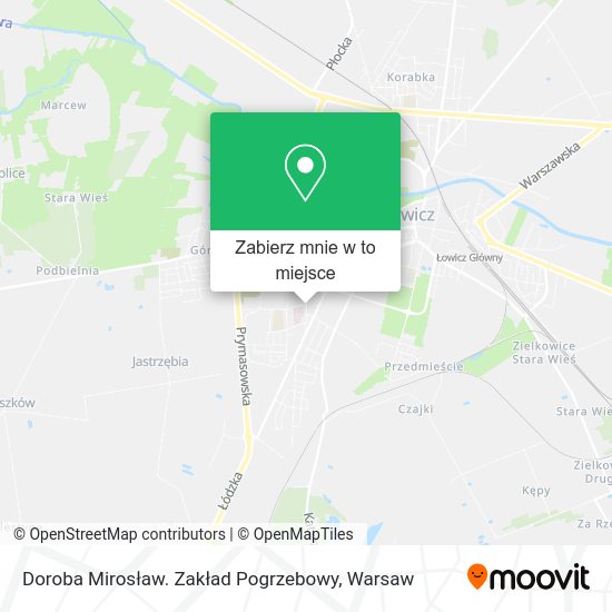 Mapa Doroba Mirosław. Zakład Pogrzebowy