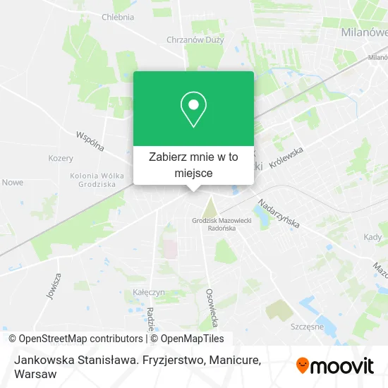 Mapa Jankowska Stanisława. Fryzjerstwo, Manicure