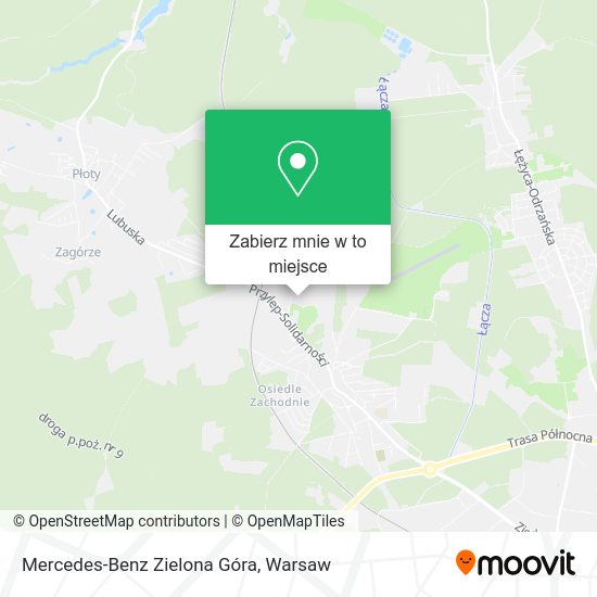 Mapa Mercedes-Benz Zielona Góra