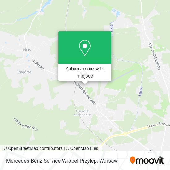 Mapa Mercedes-Benz Service Wróbel Przylep