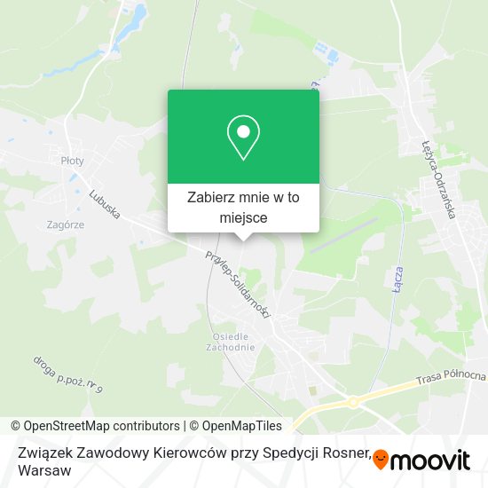 Mapa Związek Zawodowy Kierowców przy Spedycji Rosner