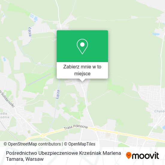 Mapa Pośrednictwo Ubezpieczeniowe Krześniak Marlena Tamara