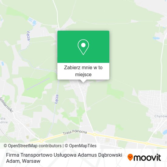 Mapa Firma Transportowo Usługowa Adamus Dąbrowski Adam