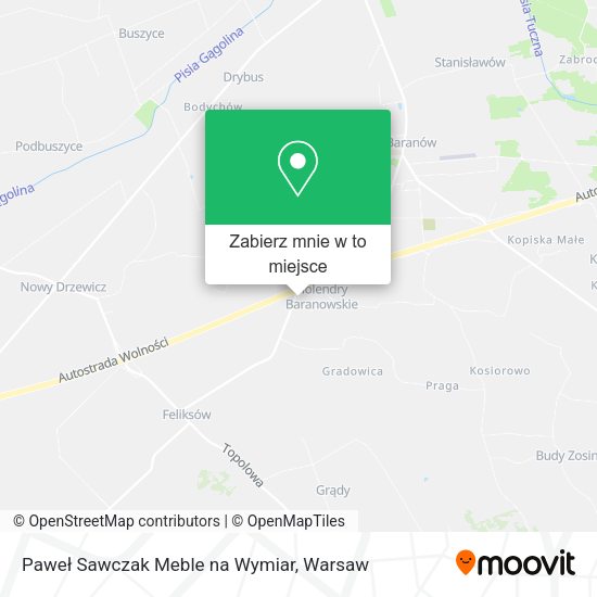 Mapa Paweł Sawczak Meble na Wymiar