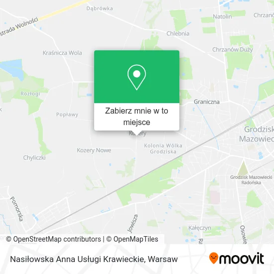 Mapa Nasiłowska Anna Usługi Krawieckie