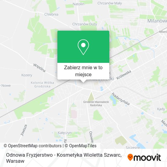 Mapa Odnowa Fryzjerstwo - Kosmetyka Wioletta Szwarc