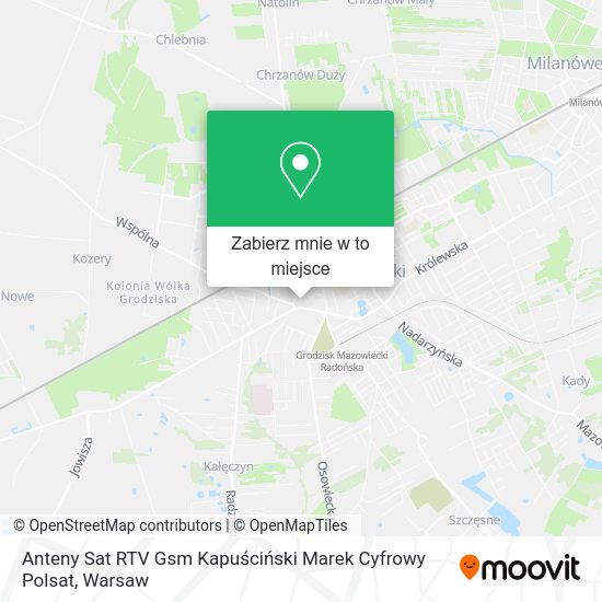 Mapa Anteny Sat RTV Gsm Kapuściński Marek Cyfrowy Polsat