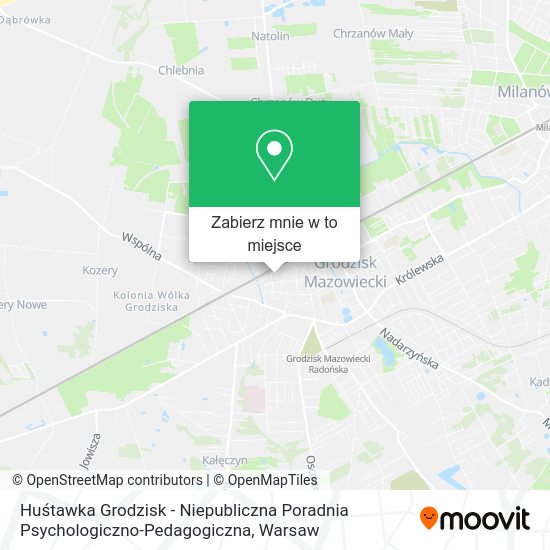 Mapa Huśtawka Grodzisk - Niepubliczna Poradnia Psychologiczno-Pedagogiczna