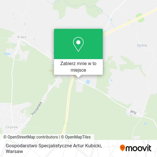 Mapa Gospodarstwo Specjalistyczne Artur Kubicki