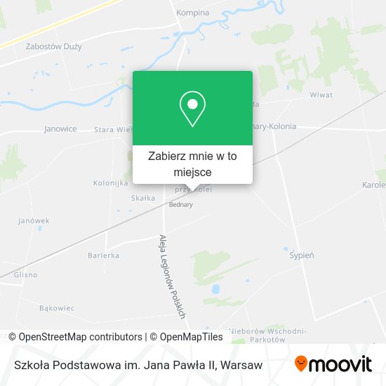 Mapa Szkoła Podstawowa im. Jana Pawła II