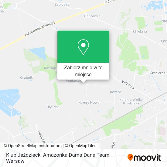 Mapa Klub Jeździecki Amazonka Dama Dana Team