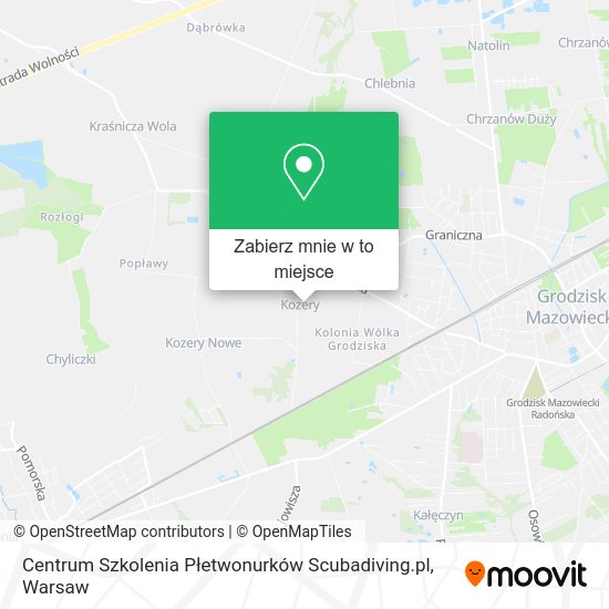 Mapa Centrum Szkolenia Płetwonurków Scubadiving.pl