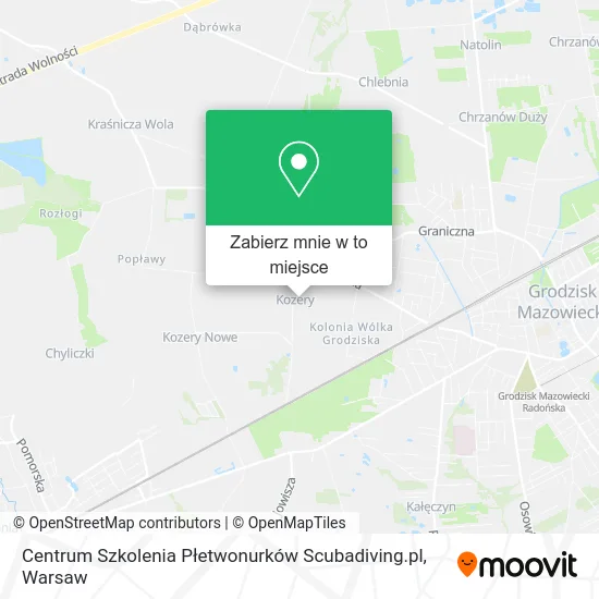 Mapa Centrum Szkolenia Płetwonurków Scubadiving.pl