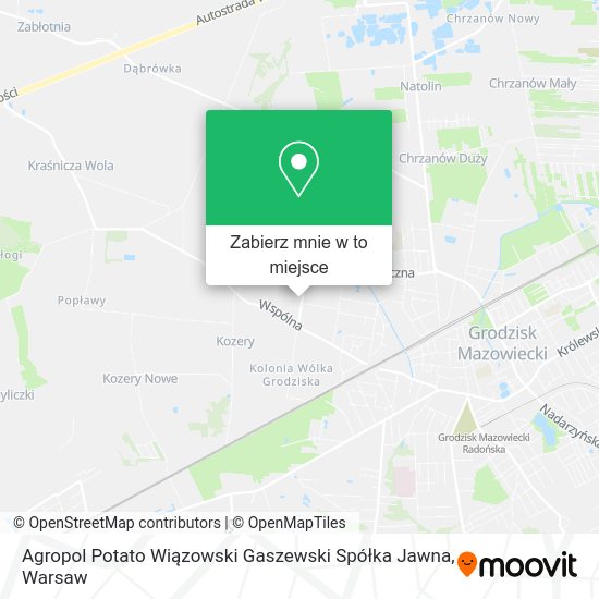 Mapa Agropol Potato Wiązowski Gaszewski Spółka Jawna