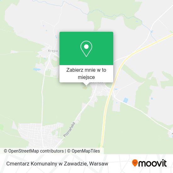 Mapa Cmentarz Komunalny w Zawadzie