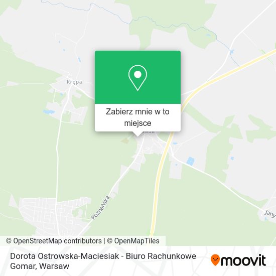 Mapa Dorota Ostrowska-Maciesiak - Biuro Rachunkowe Gomar