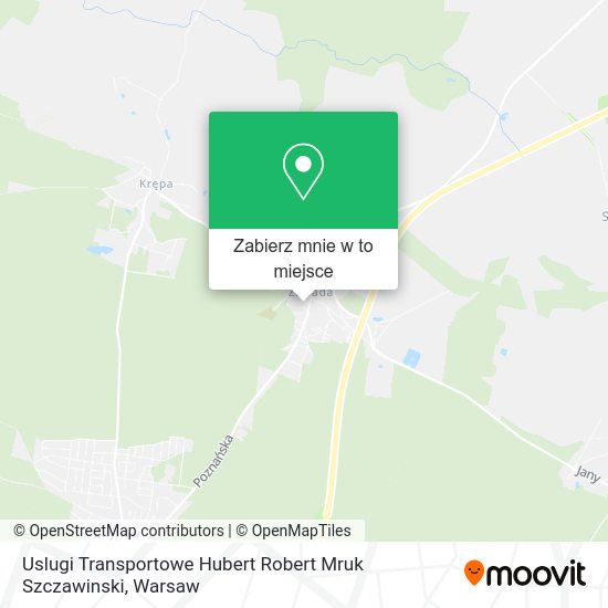 Mapa Uslugi Transportowe Hubert Robert Mruk Szczawinski