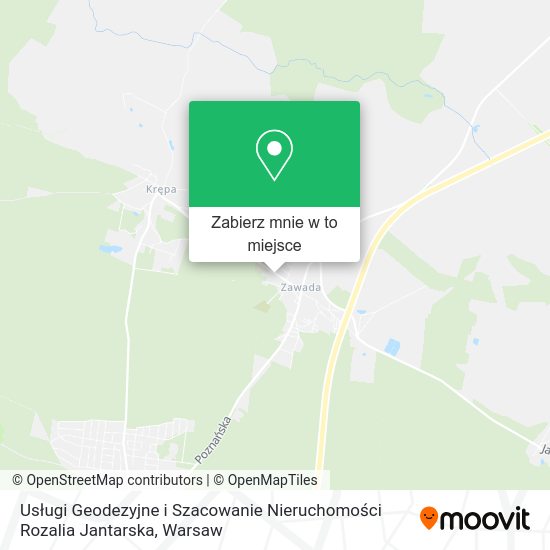 Mapa Usługi Geodezyjne i Szacowanie Nieruchomości Rozalia Jantarska