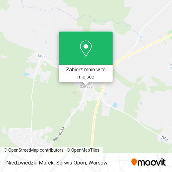 Mapa Niedźwiedzki Marek. Serwis Opon