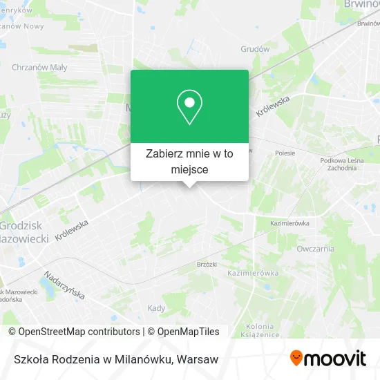 Mapa Szkoła Rodzenia w Milanówku