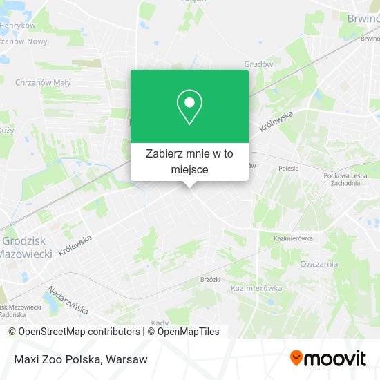 Mapa Maxi Zoo Polska