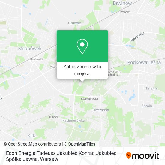 Mapa Econ Energia Tadeusz Jakubiec Konrad Jakubiec Spółka Jawna