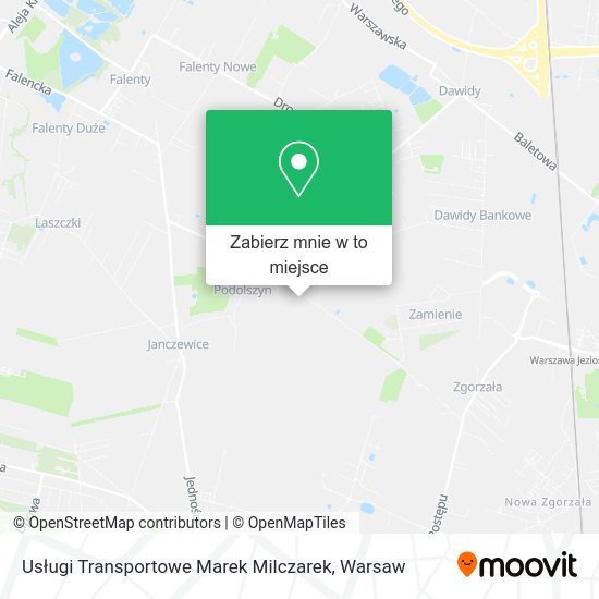 Mapa Usługi Transportowe Marek Milczarek