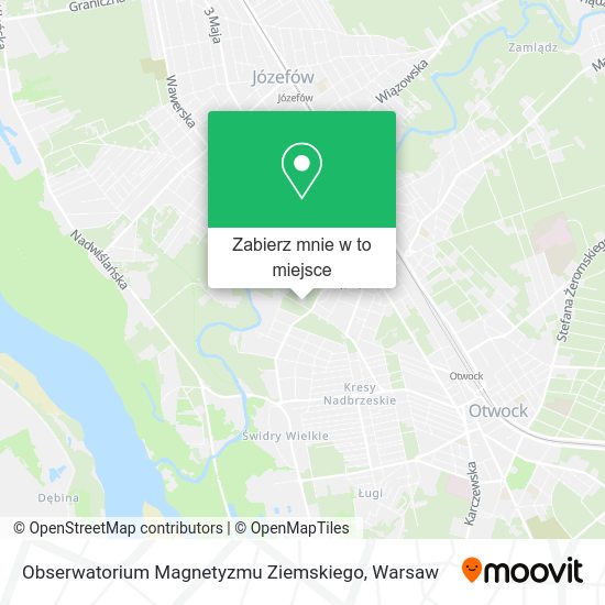 Mapa Obserwatorium Magnetyzmu Ziemskiego