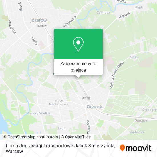 Mapa Firma Jmj Usługi Transportowe Jacek Śmierzyński