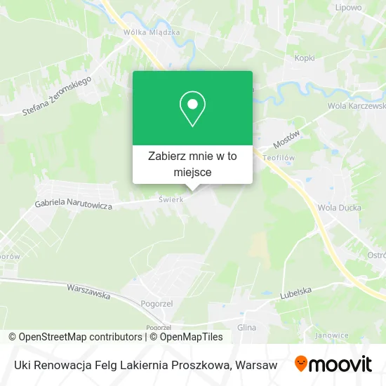 Mapa Uki Renowacja Felg Lakiernia Proszkowa