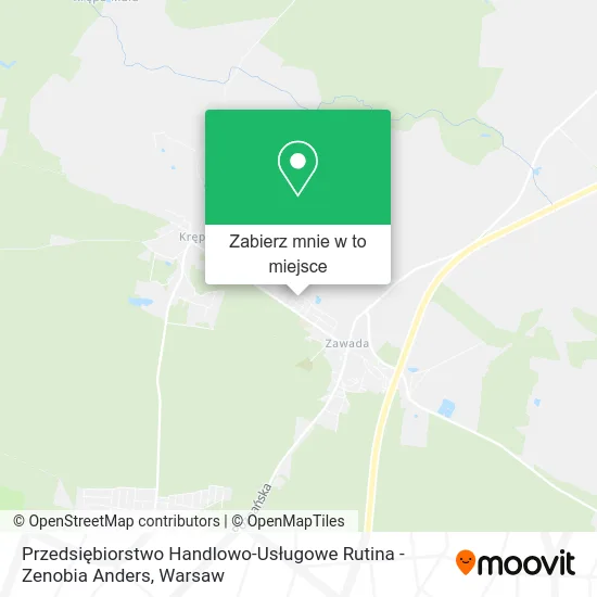 Mapa Przedsiębiorstwo Handlowo-Usługowe Rutina - Zenobia Anders
