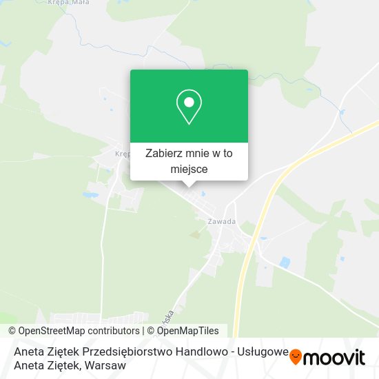 Mapa Aneta Ziętek Przedsiębiorstwo Handlowo - Usługowe Aneta Ziętek