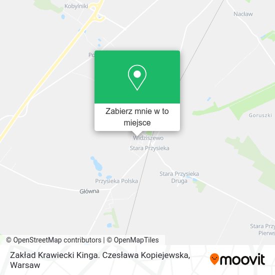 Mapa Zakład Krawiecki Kinga. Czesława Kopiejewska