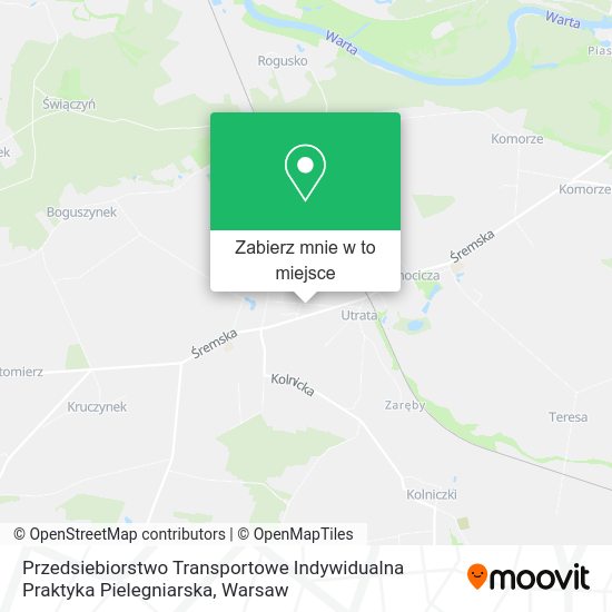 Mapa Przedsiebiorstwo Transportowe Indywidualna Praktyka Pielegniarska