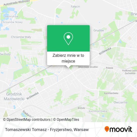 Mapa Tomaszewski Tomasz - Fryzjerstwo