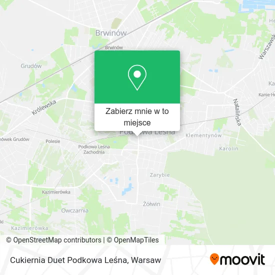 Mapa Cukiernia Duet Podkowa Leśna