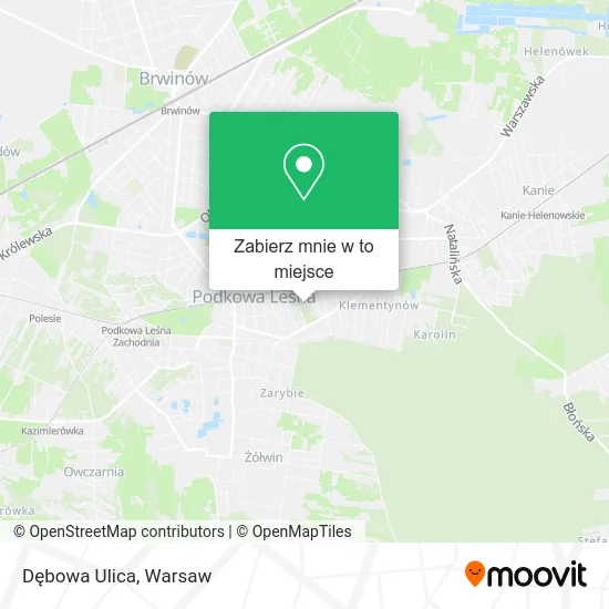 Mapa Dębowa Ulica