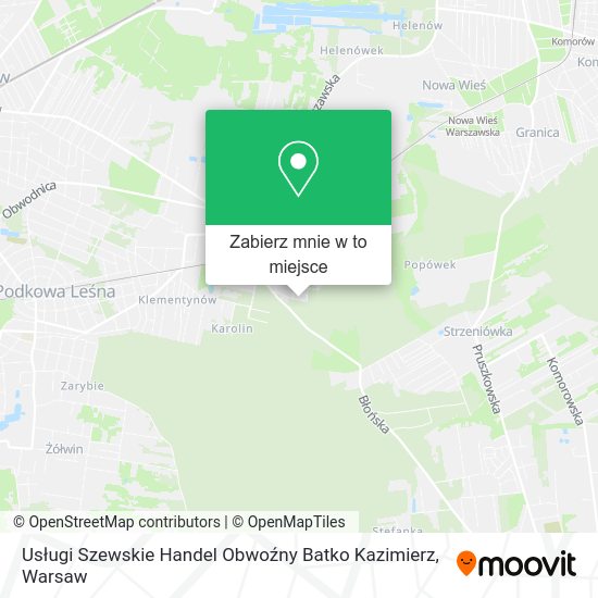 Mapa Usługi Szewskie Handel Obwoźny Batko Kazimierz