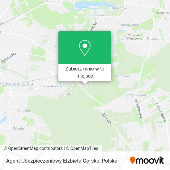 Mapa Agent Ubezpieczeniowy Elżbieta Górska