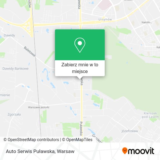 Mapa Auto Serwis Puławska