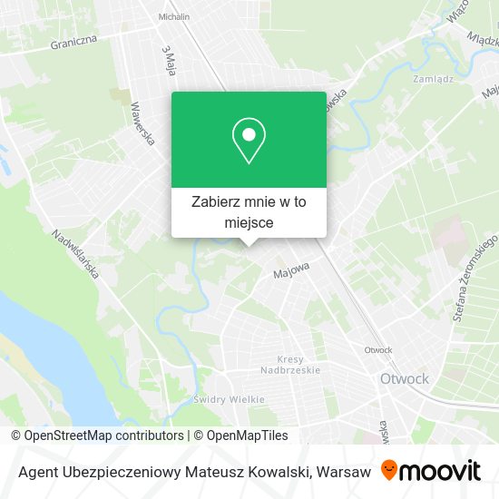 Mapa Agent Ubezpieczeniowy Mateusz Kowalski