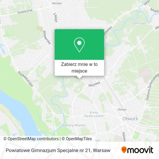 Mapa Powiatowe Gimnazjum Specjalne nr 21