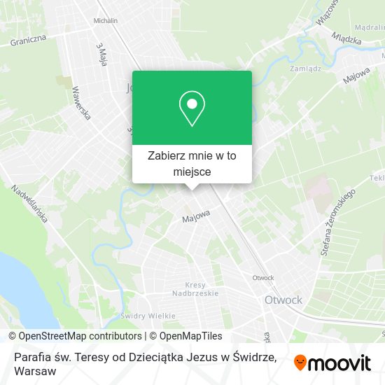 Mapa Parafia św. Teresy od Dzieciątka Jezus w Świdrze