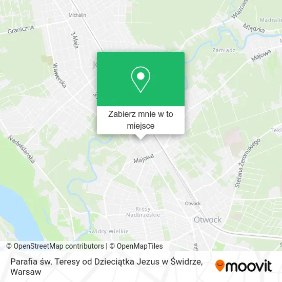 Mapa Parafia św. Teresy od Dzieciątka Jezus w Świdrze