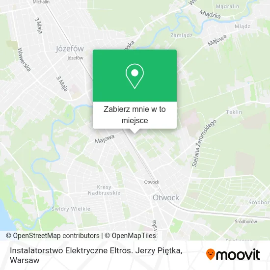 Mapa Instalatorstwo Elektryczne Eltros. Jerzy Piętka