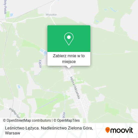 Mapa Leśnictwo Łężyca. Nadleśnictwo Zielona Góra