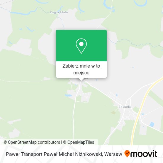 Mapa Paweł Transport Paweł Michał Niżnikowski