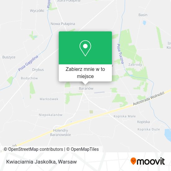 Mapa Kwiaciarnia Jaskolka