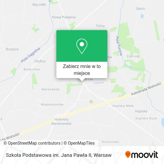 Mapa Szkoła Podstawowa im. Jana Pawła II