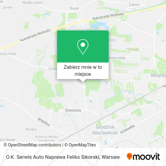 Mapa O.K. Serwis Auto Naprawa Feliks Sikorski